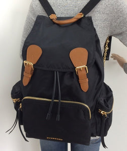 Burberry large rucksack in technical nylon and leather