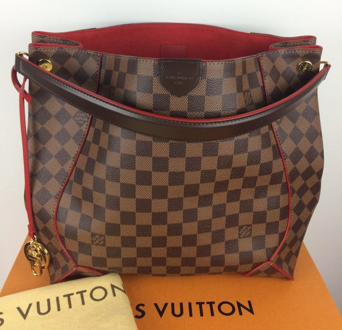 Louis Vuitton - Caissa Hobo Damier Ebene Canvas Cerise