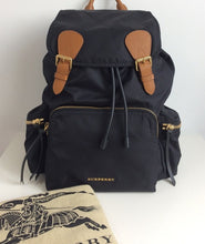 Load image into Gallery viewer, Burberry large rucksack in technical nylon and leather