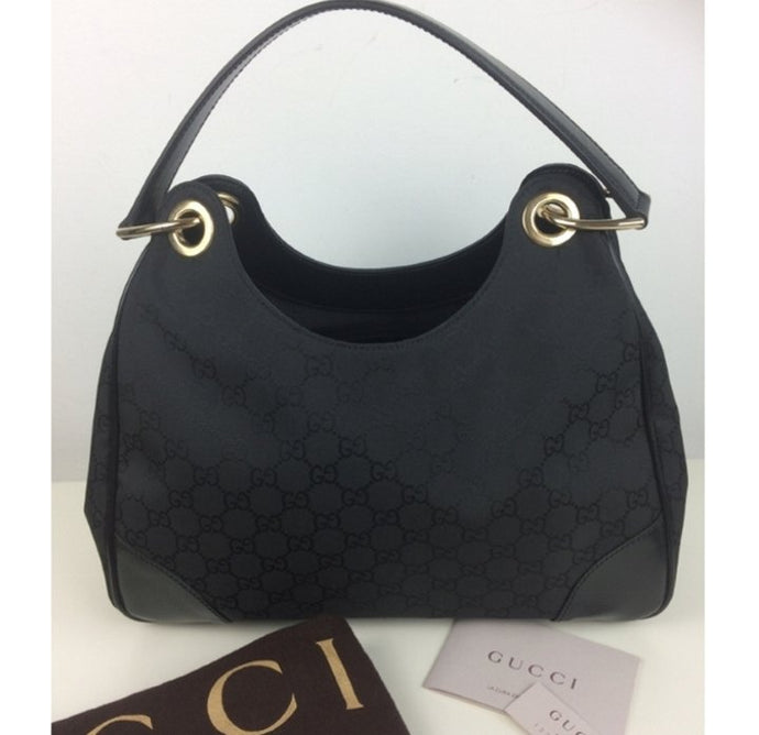 Gucci GG fabric canvas hobo