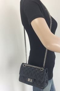 Chanel 2.55 reissue 224 mini double flap in caviar