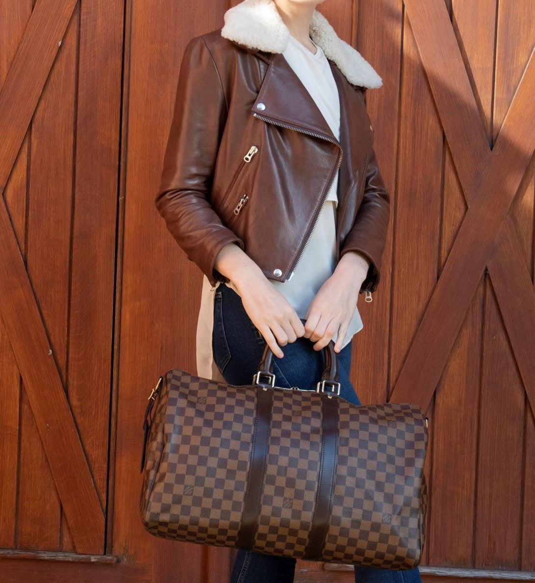 Louis Vuitton keepall 45 bandouliere damier ebene – Lady Clara's Collection