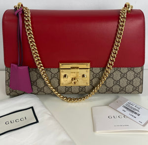 Gucci GG supreme medium padlock bag