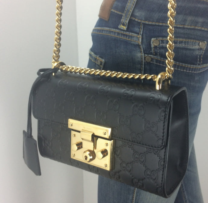Gucci small signature padlock bag