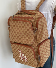 Load image into Gallery viewer, Gucci Large GG Backpack with LA Angels MLB