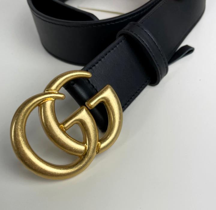 Gucci marmont belt gold shiny size 85