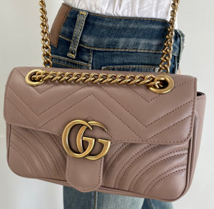 Gucci mini marmont in dusty pink