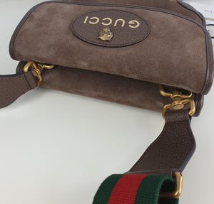 Gucci neo suede vintage web small messenger unisex