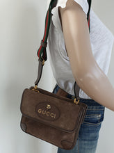 Load image into Gallery viewer, Gucci neo suede vintage web small messenger unisex
