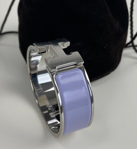 Hermes Clic Clac H enamel wide bracelet