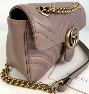 Gucci mini marmont in dusty pink