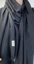 Load image into Gallery viewer, Gucci GG jacuard monogram wool and silk shawl