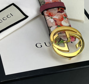Gucci GG signature interlocking blooms belt size 85