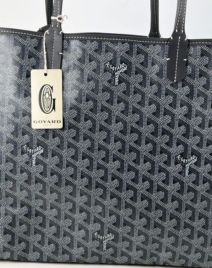 GOYARD SAINT LOUIS PM Grey Leather Cloth ref.848329 - Joli Closet