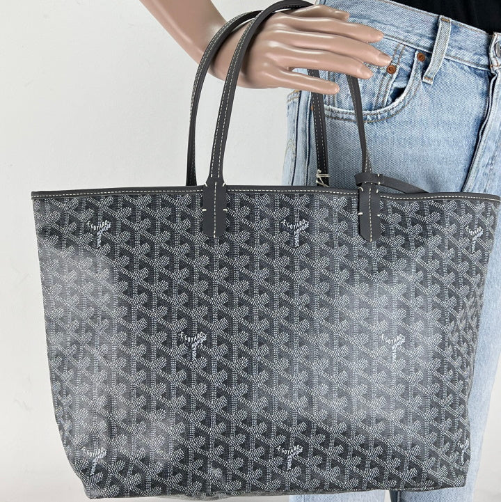Goyard st Louis pm tote with pochette grey – Lady Clara's Collection