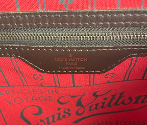 Louis Vuitton Neverfull MM size in damier ebene