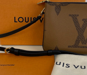 Louis Vuitton double zip pochette giant reverse and monogram