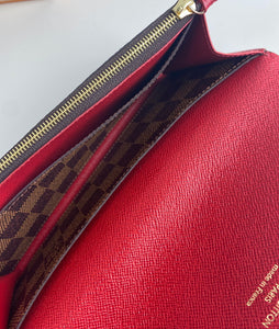 Louis Vuitton emilie wallet damier ebene