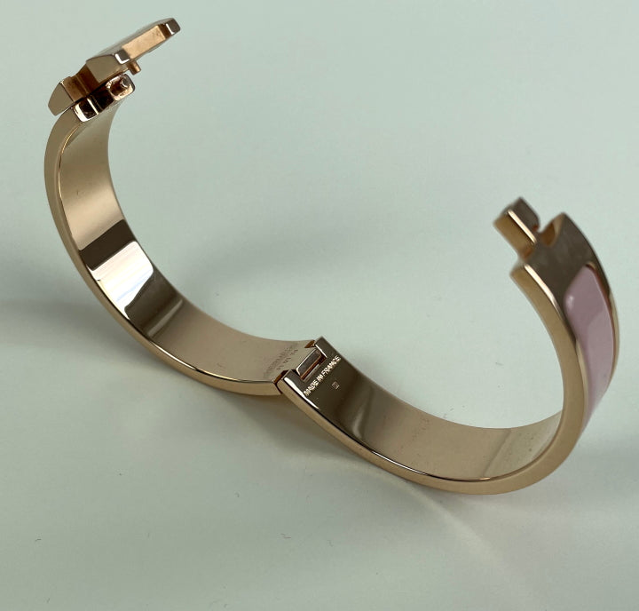 Hermès Bracelet Clic H (Rose Dragee)