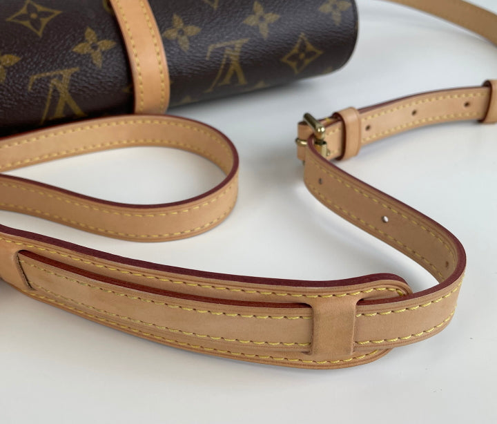 Louis Vuitton Chantilly MM Brown Leather Cloth ref.67147 - Joli Closet