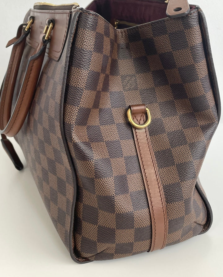 Louis Vuitton Checkered Greenwich Brown Leather ref.397123 - Joli Closet