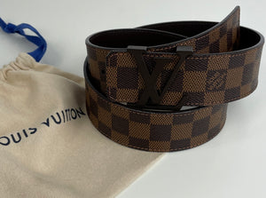 Louis Vuitton initiales belt in damier ebene 40MM