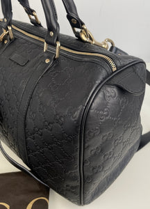 Louis Vuitton Gucci leather GG boston bag