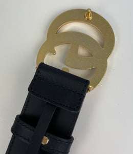 Gucci marmont belt gold wide 85cm