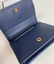 Load image into Gallery viewer, Gucci marmont denim matelasse GG pearl card case wallet