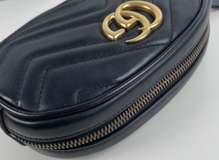 New Authentic Gucci GG Marmont Matelassé Leather Belt Bag Size 85 cm