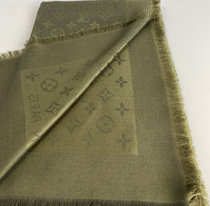 Louis Vuitton monogram shawl khaki