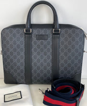 Load image into Gallery viewer, Gucci supreme GG black briefcase
