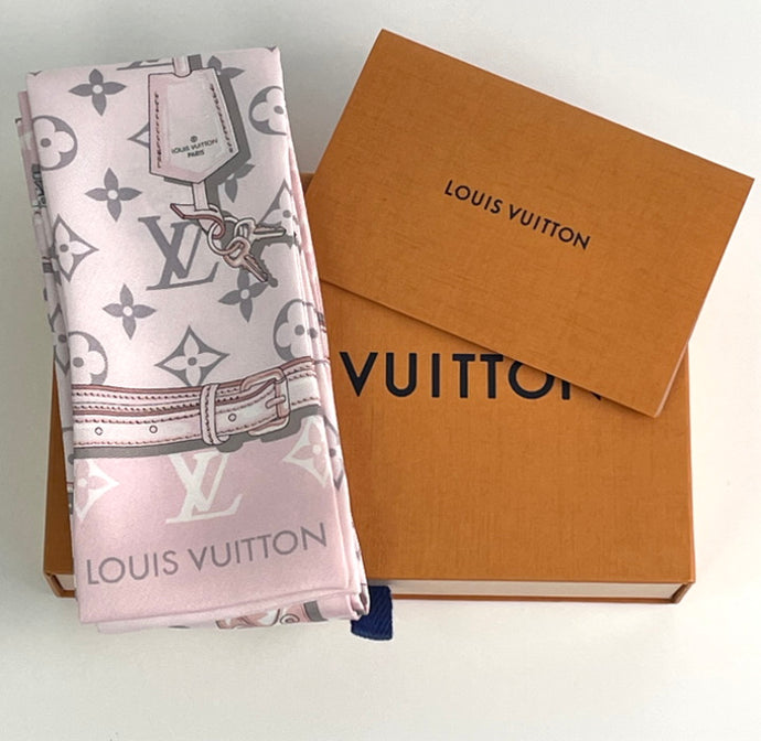 LOUIS VUITTON Silk Monogram Confidential Bandeau Light Pink