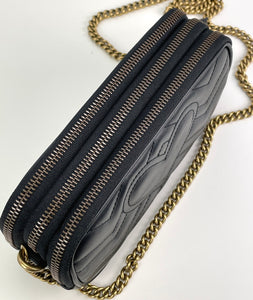 Gucci Marmont mini chain bag in black