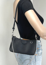 Load image into Gallery viewer, Louis Vuitton easy pouch on strap in black epi leather
