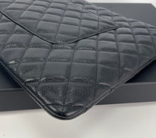 Load image into Gallery viewer, Chanel Classic pouch in black grained shiny calfskin