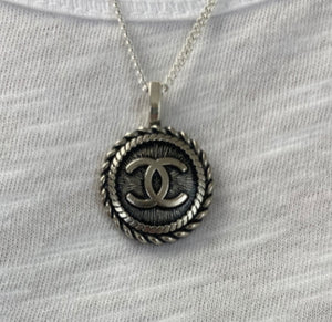 Re-purposed Chanel Vintage button Necklace