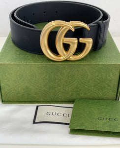 Gucci marmont double G wide belt size 80