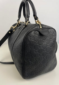 Louis Vuitton Gucci leather GG boston bag