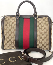 Load image into Gallery viewer, Gucci Vintage Web stripe GG boston bag