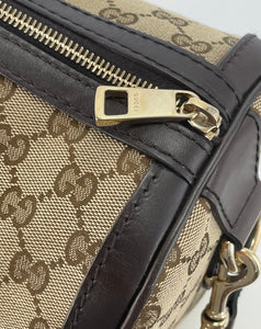 Gucci Vintage Web stripe GG boston bag