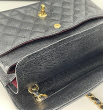 Load image into Gallery viewer, Chanel classic medium double flap in black caviar