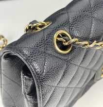 Load image into Gallery viewer, Chanel classic medium double flap in black caviar