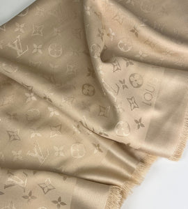 Louis Vuitton classique monogram shawl in dune