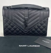Load image into Gallery viewer, Saint Laurent YSL medium envelope bag black