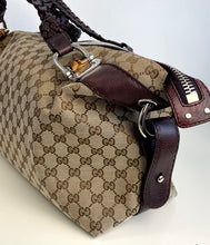 Load image into Gallery viewer, Gucci GG braided bamboo bar tote bag