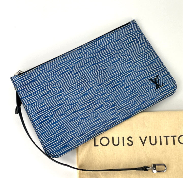 Louis Vuitton epi pochette blue denim