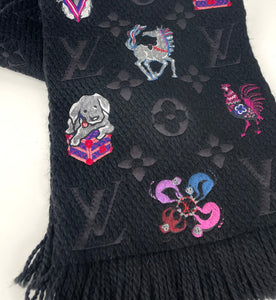 Louis Vuitton logomania superstition scarf