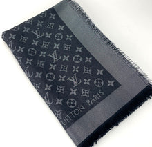 Load image into Gallery viewer, Louis Vuitton monogram shine shawl black/silver