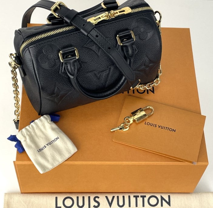 Louis Vuitton speedy 20 empreinte bandouliere noir